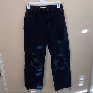 Pacsun pants black denim bottoms y2k fashion street wear vintage boyfriend jeans